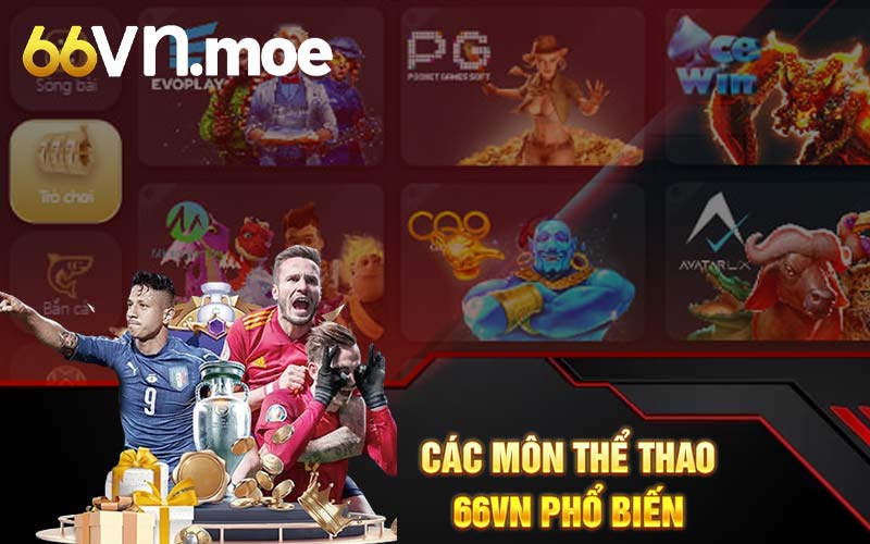 Các môn thể thao 66VN phổ biến